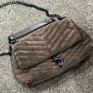 brown suede rebecca minkoff bag